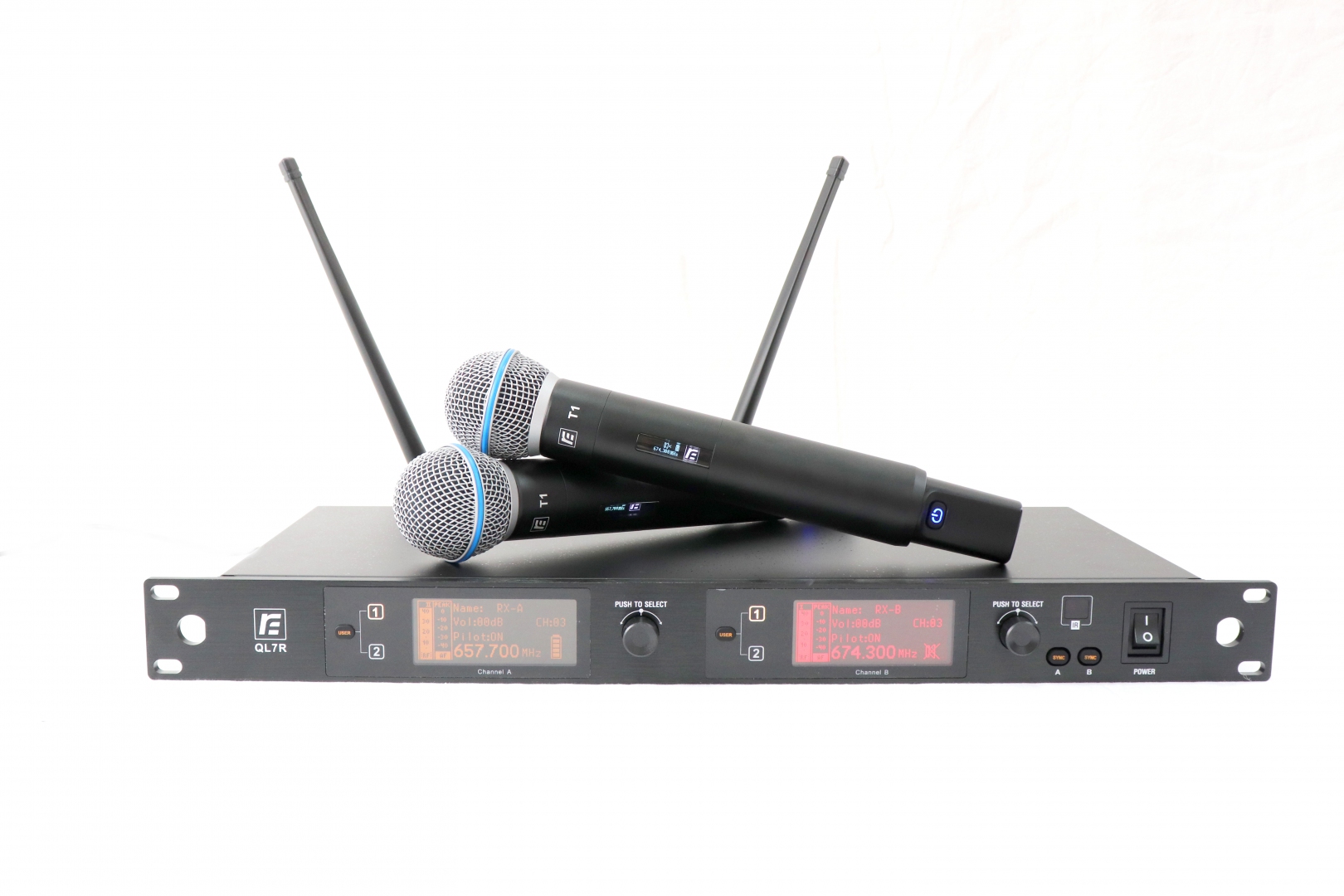 RFIntell QL7R/T1-B 720,500-754,000 МГц 2-канальная радиосистема с 2-мя ручными микрофонами в Кудымкаре