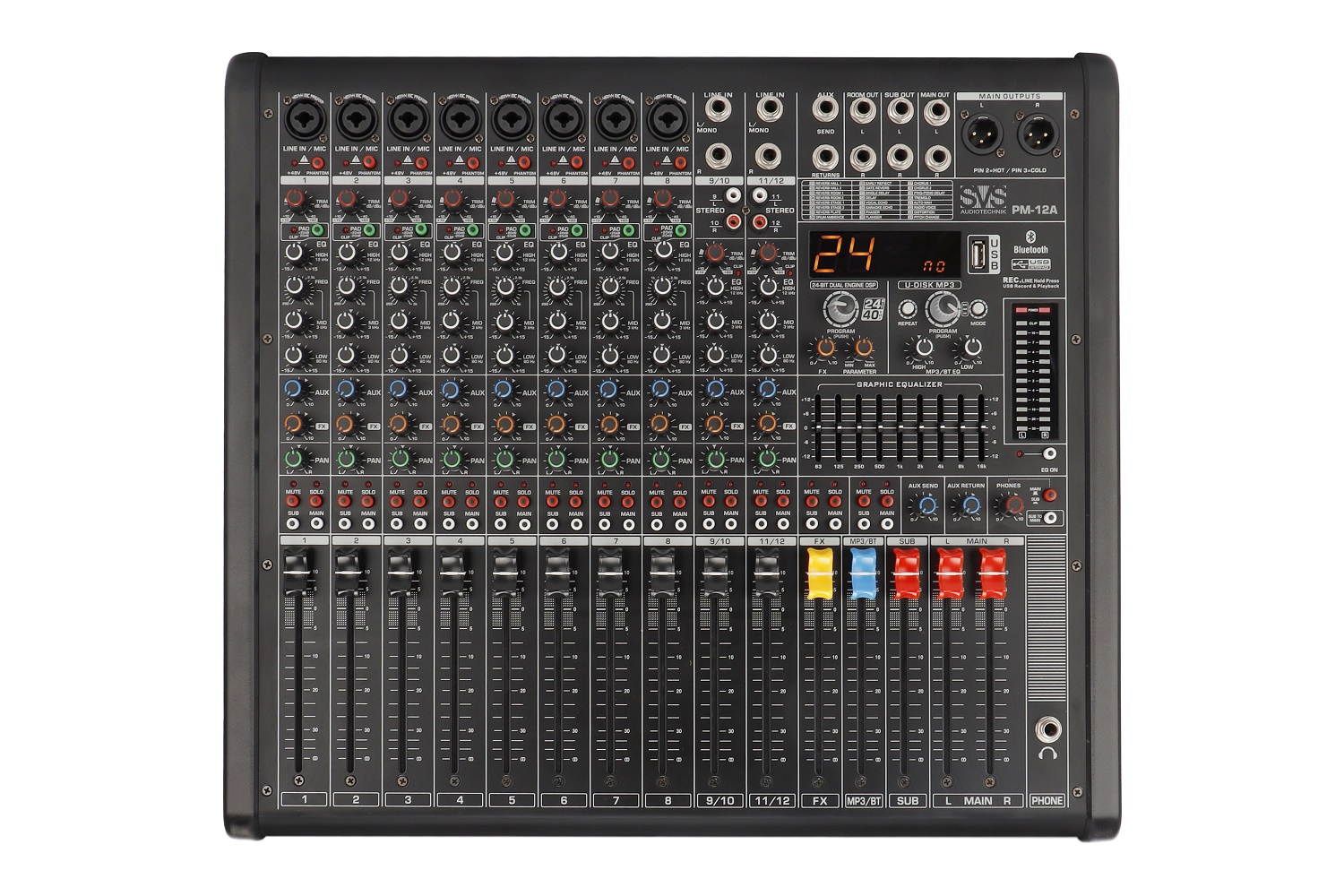 SVS Audiotechnik mixers PM-12A Активный аналоговый микшерный пульт, 12-канальный в Кудымкаре